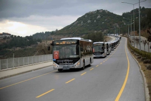 MUĞLA BÜYÜKŞEHİR BELEDİYESİ FİLOSUNA 35 YENİ OTOBÜS DAHİL ETTİ