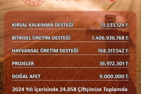 ESKİŞEHİR'DE ÇİFTÇİYE 1 MİLYAR 694 MİLYON 759 BİN TL DESTEK YAPILDI