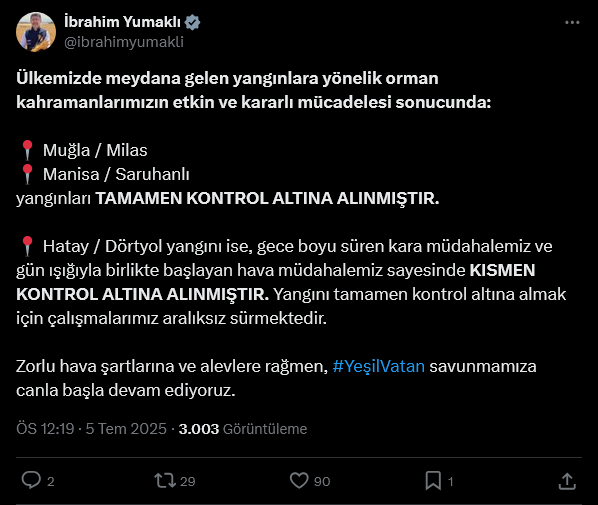 mugla ve manisadaki iki yangin tamamen kontrol altinda 0 vnen69MJ