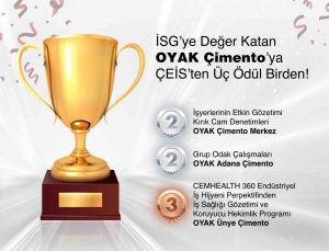 OYAK ÇİMENTO'YA ÇEİS'TEN ÜÇ ÖDÜL BİRDEN